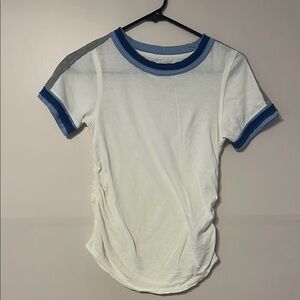 White and Blue Ringer T-Shirt